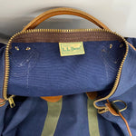 【曜日割引対象外】 エルエルビーン L.L.Bean 80's 90's DUFFLE boston bag レザー バッグ メンズバッグ ボストンバッグ ネイビー 201goods-698 VB