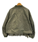 ミカーレミカーレ MICALLE MICALLE チュールドッキング MA-1 ブルゾン デニム 切替 ジャケット カーキ 101LT-178