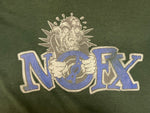 バンド band 90s 90's NOFX FAT WRECK CHORDS パンク 袖裾シングル Tシャツ グリーン Lサイズ 101MT-2958