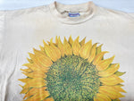 ヴィンテージ VINTAGE ITEM 90's All Sport sunflower ヒマワリ 花 植物 アートT USA製 袖 裾 シングル 生成り XL Tシャツ プリント ベージュ 104MT-254