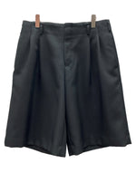 コムデギャルソン COMME des GARCONS HOMME PLUS Pleats Short Pants プリーツ ショート パンツ ジップフライ ワイド 短パン ハーフパンツ 黒 無地 PO-P027 ハーフパンツ ブラック Mサイズ 104MB-404