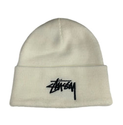 【中古】ナイキ NIKE x Stussy Cuff Beanie "White" ステューシー  カフ ビーニー "ホワイト"  コラボ cv8961-121 帽子 メンズ帽子 ニット帽 ホワイト フリーサイズ 201goods-497