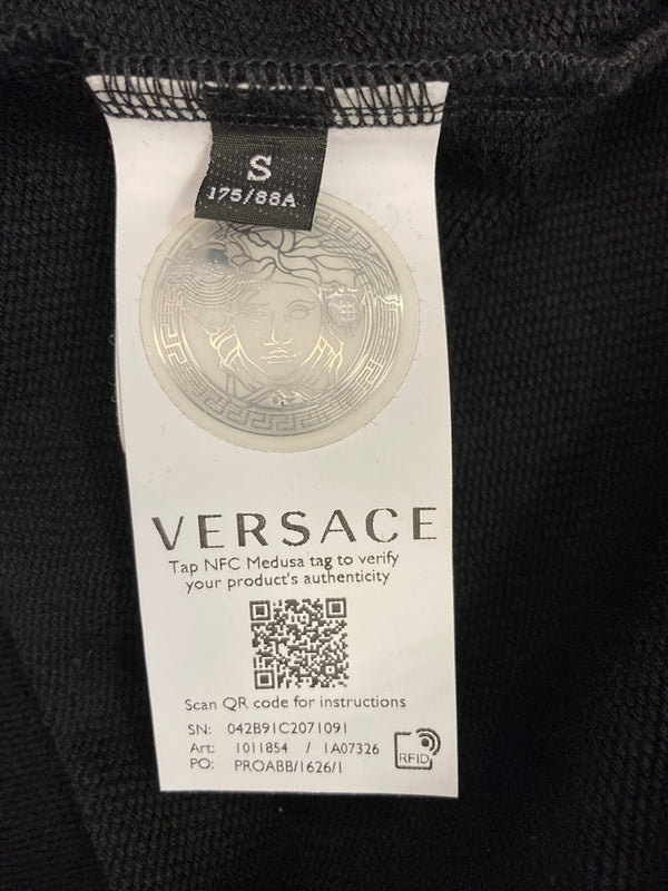 ヴェルサーチェ VERSACE ジップアップパーカー フーディ 黒 BLK パーカ ブラック Sサイズ 101MT-3682