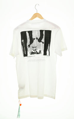 オフホワイト OFF-WHITE 21SS SHADOWS OVER TEE 半袖Tシャツ 白 Tシャツ プリント ホワイト Lサイズ 103MT-268