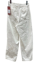 クレドナ CREDONA テーパードパンツ WIDE LEG PANTS ワイドレグパンツ フルレングス ミッドウエスト COTTON コットン 綿 カジュアル WHITE 白 SIZE0 1424620041-0 ボトムスその他 ホワイト 104LB-37