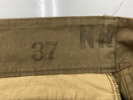 ミリタリー Military 50s 50年代 French Army フランス軍 Ｍ47 前期 無地 カーゴパンツ カーキ サイズ37 104MB-375
