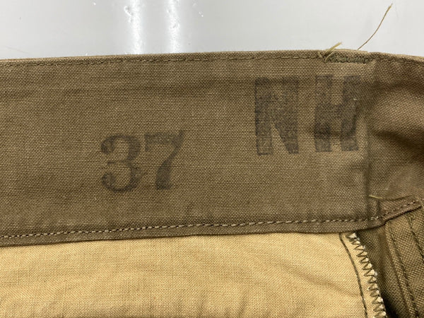 ミリタリー Military 50s 50年代 French Army フランス軍 Ｍ47 前期 無地 カーゴパンツ カーキ サイズ37 104MB-375