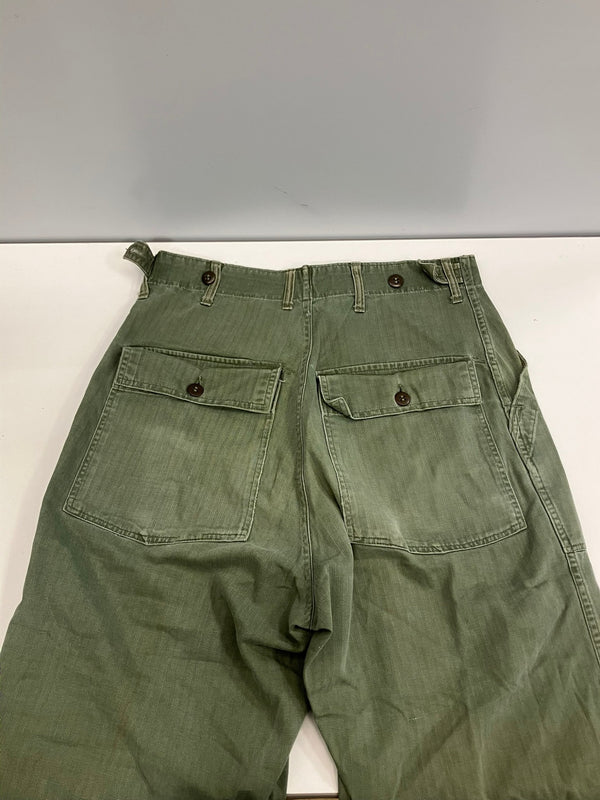 ミリタリー Military 40's~50's 40～50年代 US ARMY M-47 HBT 米軍 ベイカーパンツ アジャスター VINTAGE ヴィンテージ カーゴパンツ カーキ - 101MB-713