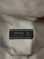 プラダ PRADA L/S DRESS SHIRT ドレス シャツ 長袖 レギュラーカラー ボタン 灰 サイズ 39 長袖シャツ 無地 グレー 104MT-1610