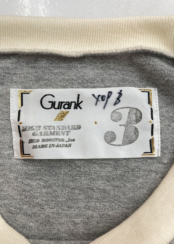 グランク Gurank BALLOON TEE バルーン Tシャツ 気球 半袖 前面プリント 灰 2409B サイズ 3 Tシャツ プリント グレー 104MT-1337