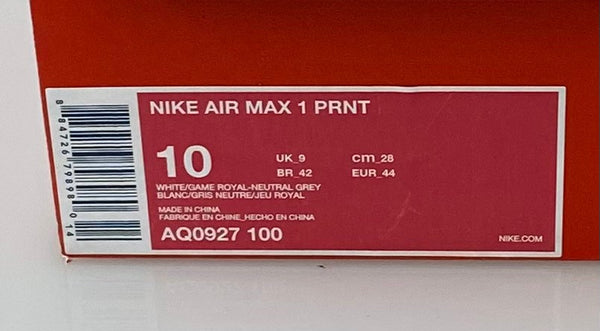 ナイキ NIKE アトモス×ナイキ エアマックス1 ブルー ATMOS × NIKE AIR MAX 1 BLUE AQ0927-100 メンズ靴 スニーカー ロゴ ブルー 28cm 201-shoes856