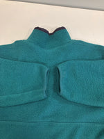 パタゴニア PATAGONIA 90's 90年代 SYNCHILLA シンチラ スナップT  フリース プルオーバー ®️入り エメラルドグリーン×パープル VINTAGE ヴィンテージ MADE IN USA アメリカ製  ジャケット グリーン Lサイズ 101MT-5232