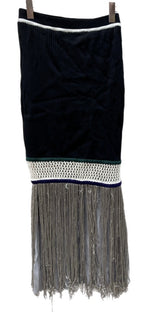 アンスリード UN3D MESH FRINGE KT SK メッシュ フリンジ ニット タイト マークスタイラー ライトグレー GRAY 灰色 NAVY ネイビー 紺 SIZE38 522420800401-01 スカート グレー 104LB-42