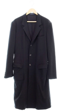 ヨウジ ヤマモト YOHJIYAMAMOTO 17AW REGULATION ドクタージャケット チェスターコート HK-J02-140 3 コート ブラック 103MT-1163