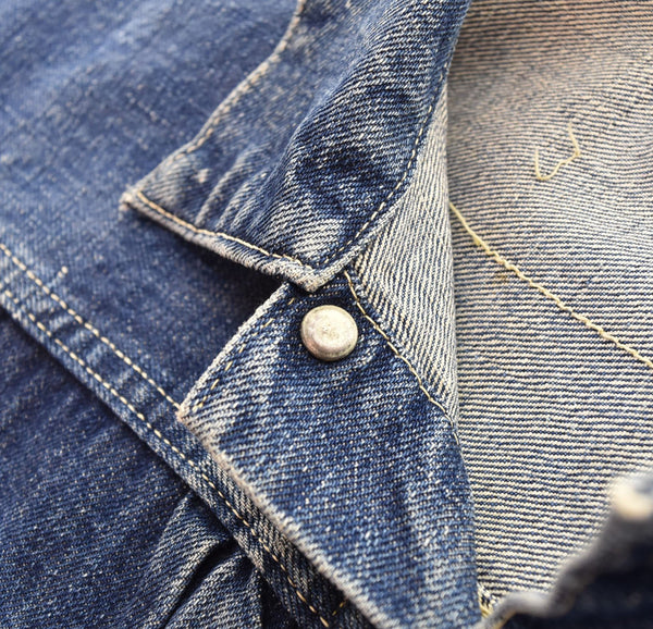 リーバイス Levi's 506xx 1st 40年代 40s 40'S 1947 前期 片面タブ BIGE 革パッチ VINTAGE DENIME JACKET ファースト ヴィンテージ デニム オリジナル ジャケット ブルー 103MT-2181