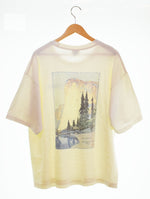 パタゴニア PATAGONIA 90s 90's USA製 Yosemite ヨセミテ 吉田博 前期 初期タグ ボックスシルエット オーガニックコットン XL Tシャツ ホワイト 103MT-2758