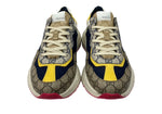グッチ GUCCI RYTHON ライトン GG柄 レースアップ ローカット シューズ 白 茶 紺 619891 メンズ靴 スニーカー マルチカラー サイズ 10 1/2 104S-941