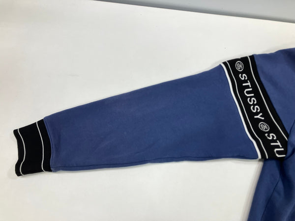 ステューシー STUSSY 16AW Pierre Track JKT ピエール トラックジャケット SSリンク ロゴ リブライン 118189 スウェット ブルー Lサイズ 101MT-5333