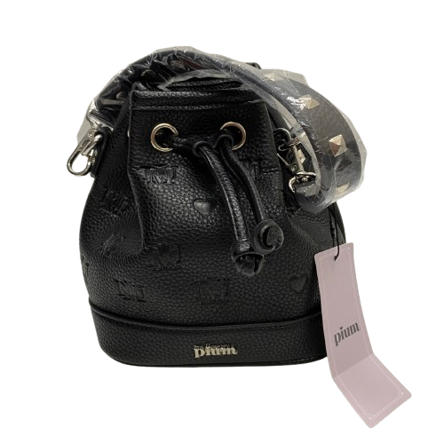 ピウム pium モノグラムドローストリングミニバッグ 巾着バッグ 1024S050620434 バッグ レディースバッグ 2way・3wayバッグ ブラック 201goods-744