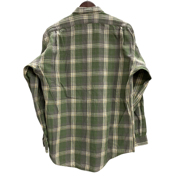 【曜日割引対象外】 ダブルアールエル RRL 90's フランネル ネルシャツ 長袖シャツ グリーン Mサイズ 201MT-4753 VB