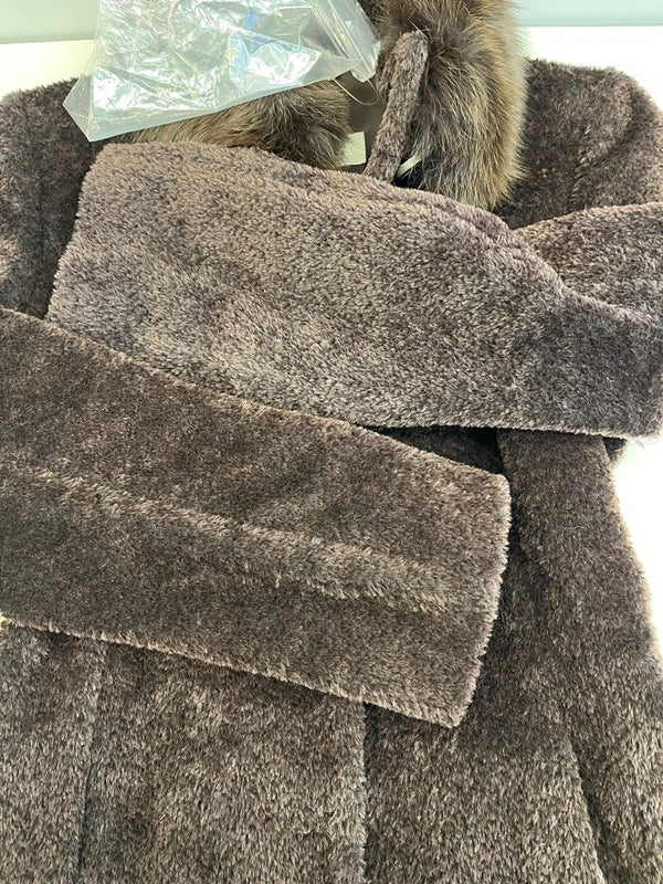 マックスマーラ Max Mara アルパカウールコート スーリベルテッドコート 茶 60161979 コート ブラウン 42 101LT-191