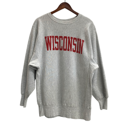 【曜日割引対象外】 チャンピオン Champion 90's REVERSE WEAVE USA製 WISCONSIN スウェット グレー XLサイズ 201MT-3657 VB