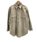 ヴィンテージ vintage 50's 50年代 SEARS ROEBUCKS HERCULES MOUNTAIN CLOTH シアーズ ヘラクレス ワークシャツ 猫目ボタン チノ アーミークロス - 長袖シャツ ベージュ 101MT-5024
