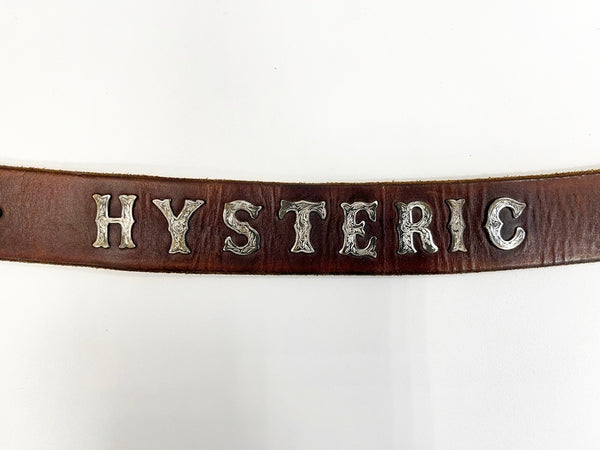 ヒステリックグラマー HYSTERIC GLAMOUR OLD STUD HANDMADE スタッズベルト ロゴ ベルト・サスペンダー メンズベルト ブラウン 101goods-169