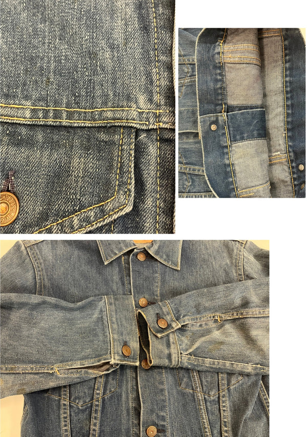 リーバイス Levi's 60’s～70's 60年代 70年代 70505 BIGE ビッグE 不均等V トラッカージャケット デニムジャケット Gジャン 4th vintage ヴィンテージ - ジャケット ブルー 101MT-4123