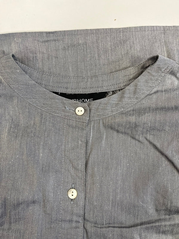 アワーホーム OURHOME 後ろギャザーのきれいめブラウス 日本製 長袖 FREEサイズ C412007 長袖シャツ グレー フリーサイズ 101LT-164