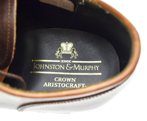 ジョンストン＆マーフィー  JOHNSTON＆MURPHY  CROWN ARISTOCRAFT クラウン アリストクラフト ビジネスシューズ 茶 メンズ靴 ビジネスシューズ ブラウン 7　1/2 25.5cm 103S-337