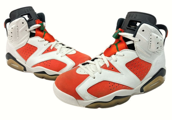 ナイキ NIKE 17年製 × GATORADE ゲータレード AIR JORDAN 6 RETRO エア ジョーダン レトロ AJ6 白 緑 384664-145 メンズ靴 スニーカー オレンジ 27cm 104-shoes539