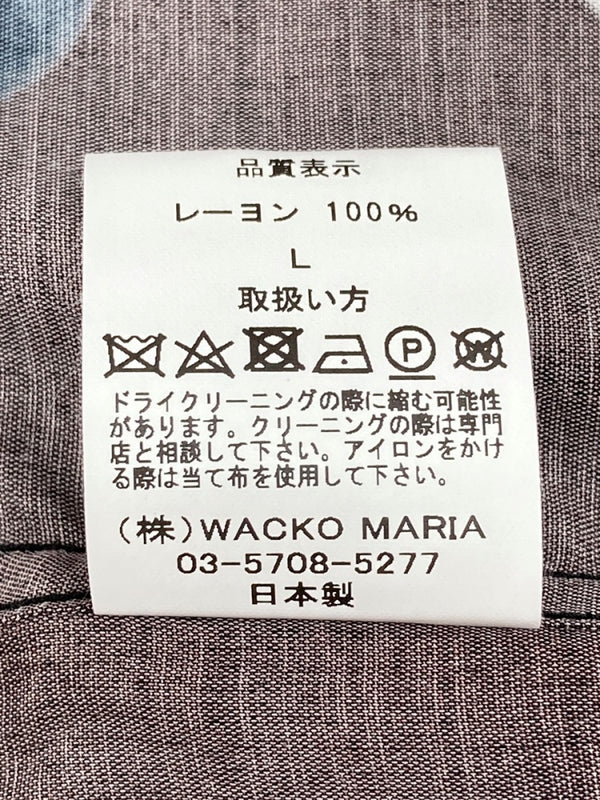 ワコマリア WACKO MARIA 23SS 2PAC HAWAIIAN SHART ハワイアン レーヨン シャツ 黒 半袖シャツ 総柄 ブラック Lサイズ 104MT-1644