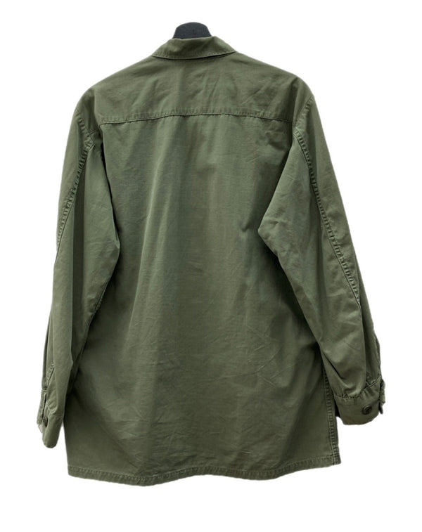 ミリタリー Military US ARMY JUNGLE FATIGUE JACKET ジャングル ファティーグ ジャケット ヴィンテージ 米軍 軍物 シャツ 緑 ジャケット 無地 カーキ Mサイズ 104MT-1762