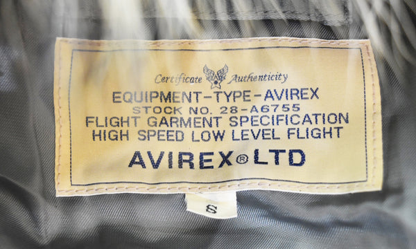 アビレックス AVIREX TYPE N-3B フライトジャケット 28-A6755 ジャケット グリーン Sサイズ 103MT-3399
