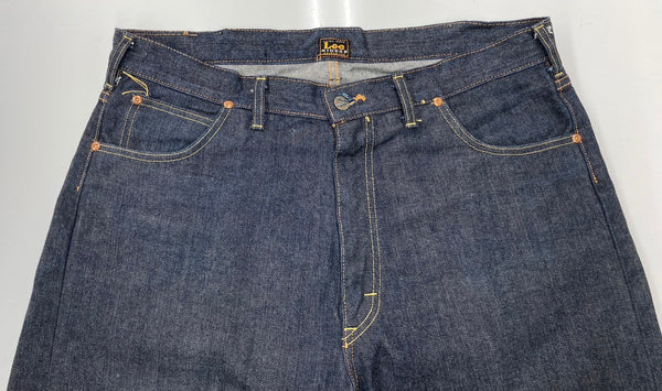 リー Lee THE ARCHIVES RIDERS 101-Z 1954 MODEL センター黒 復刻 片爪 ジーンズ ジーパン 濃紺 無地 LM6341 デニム ネイビー サイズ 38 104MB-297