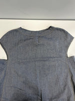 フォーティーファイブアールピーエム 45RPM リネン混 コットンベスト 麻 綿 5067182 ベスト ブルー サイズ0 101LT-209