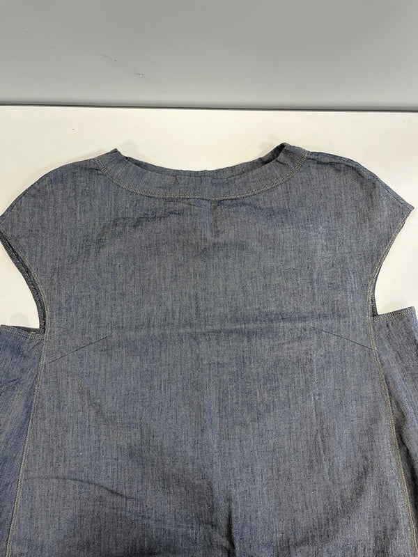 フォーティーファイブアールピーエム 45RPM リネン混 コットンベスト 麻 綿 5067182 ベスト ブルー サイズ0 101LT-209