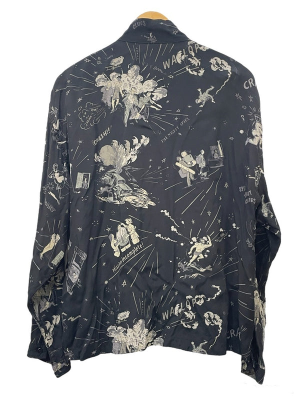 ポーター クラシック PORTER CLASSIC ALOHA CHINESE SHIRT 落ちこぼれ スパイ アロハ チャイニーズ シャツ 2 長袖シャツ ブラック 601MT-90