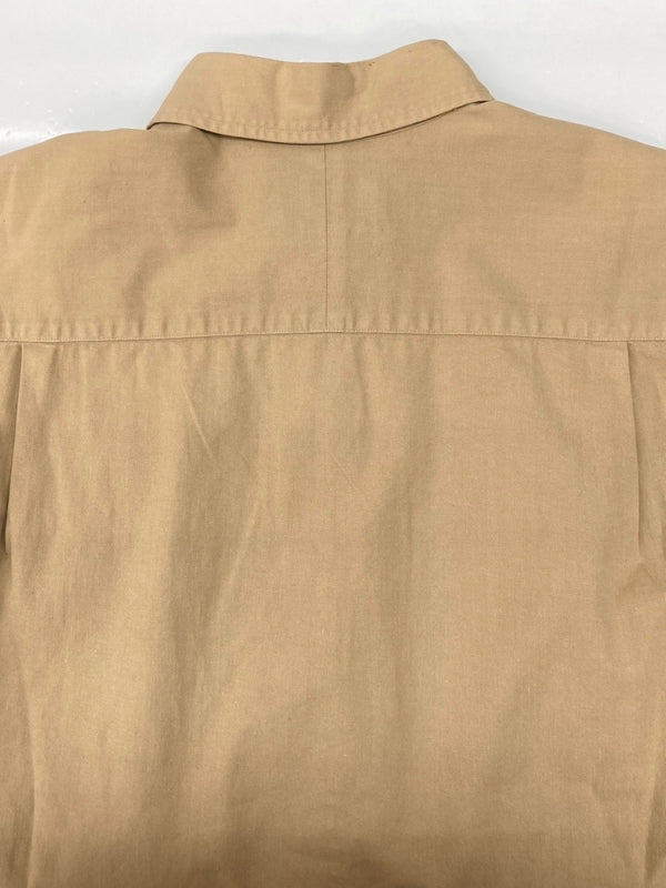 ラルフローレン RalphLauren POLO COUNTRY 90s L/S WORK SHIRT 長袖 ワーク シャツ フラップポケット インパクト21 薄茶 サイズ 9 長袖シャツ 無地 ベージュ 104MT-2268