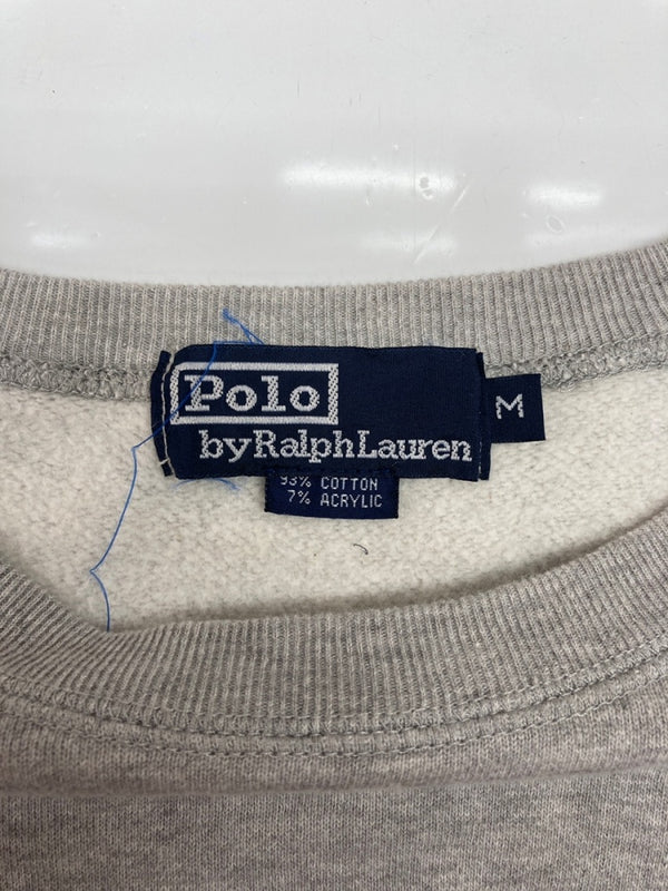 ラルフローレン RalphLauren 90s POLO BEAR SWEATSHIRT ポロ ベア スウェット シャツ トレーナー 裏起毛 長袖 灰 スウェット プリント グレー Mサイズ 104MT-2052