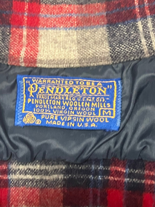 ペンドルトン PENDLETON 70's 70s 70年代 ボードシャツ 開襟シャツ オープンカラー MADE IN USA アメリカ製 ヴィンテージ        vintage 長袖シャツ レッド Mサイズ 101MT-3274