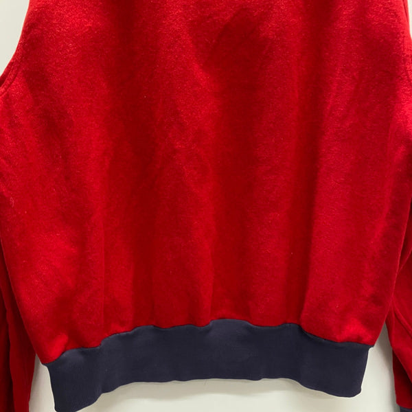 【曜日割引対象外】 ヴィンテージ vintage 40's BRENT ウール プルオーバー ポロシャツ スウェット レッド Lサイズ 201MT-4576 VB