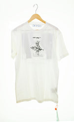 オフホワイト OFF-WHITE 21SS SHADOWS OVER TEE 半袖Tシャツ 白 Tシャツ プリント ホワイト Lサイズ 103MT-268