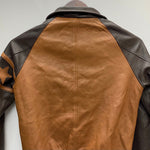 【曜日割引対象外】 ショット SCHOTT レザージャケット ラムレザー スター 袖切替 3181030 ジャケット ブラウン XSサイズ 201MT-4557 VB