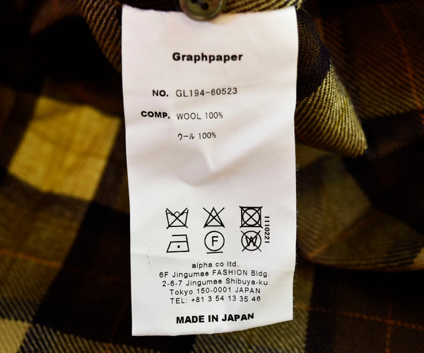 グラフペーパー Graphpaper  WOOL CHECK BAND COLLAR DRESS ワンピース 茶 GL194-60523 ワンピース ブラウン 0 103LT-58