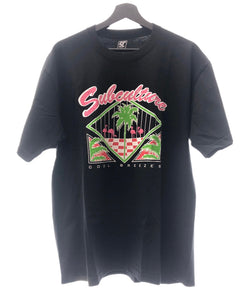 サブカルチャー Subculture 23SS FLAMINGO T-SHIRT フラミンゴ 黒 3 Tシャツ プリント ブラック 104MT-108