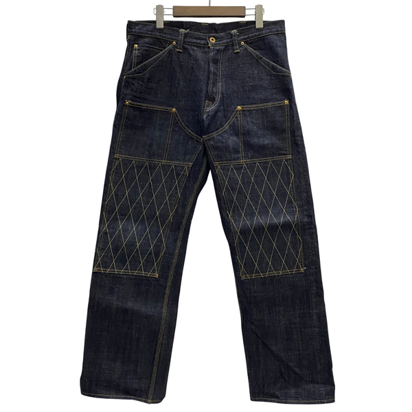 【曜日割引対象外】 トロフィークロージング TROPHY CLOTHING W Knee Standard Dirt Denim ダブルニー ダートデニム 日本製 デニム ブルー 34サイズ 201MB-1072 VB