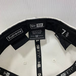 【中古】シュプリーム SUPREME NEW ERA コラボ ボックスロゴ 7 5/8 帽子 メンズ帽子 キャップ ホワイト 201goods-666