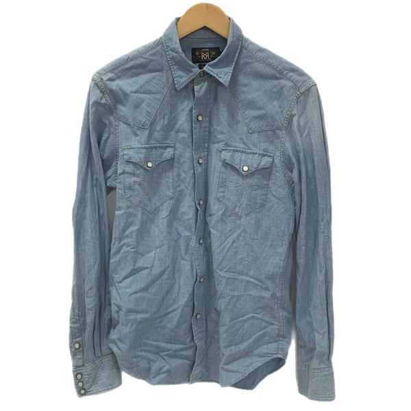 ダブルアールエル RRL デニムシャツ 長袖シャツ ブルー Sサイズ 201MT-4665